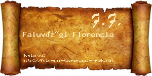 Faluvégi Florencia névjegykártya